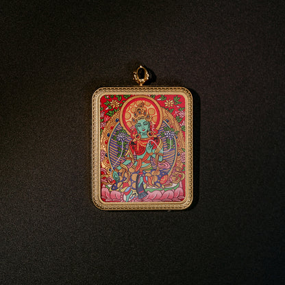 སྒྲོལ་ལྗང་། སྤྱན་རས་གཟིགས། • 绿度母 & 四臂观音 • Green Tara & Avalokiteshvara (Double-sided)