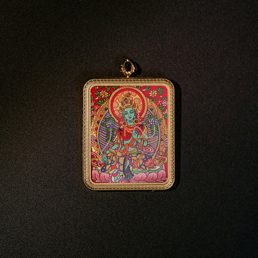 སྒྲོལ་ལྗང་། སྤྱན་རས་གཟིགས། • 绿度母 & 四臂观音 • Green Tara & Avalokiteshvara (Double-sided)