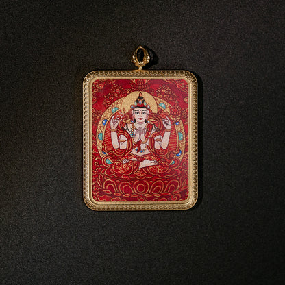 སྤྱན་རས་གཟིགས། ཕྱག་ན་རྡོ་རྗེ། • 四臂观音 & 金刚手坛城 • Avalokiteshvara & Vajrapani Mandala (Double-sided)