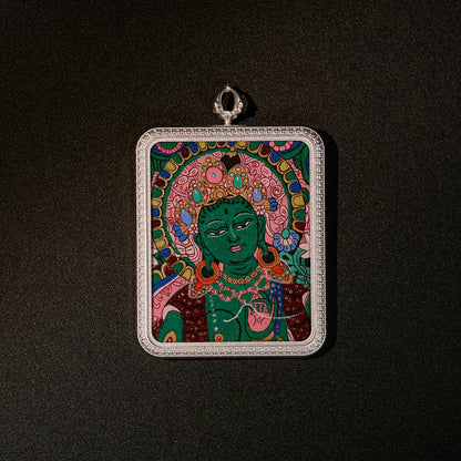 སྒྲོལ་ལྗང་། མཐུ་ཆེན་ཐོབ་པ། • 绿度母 & 大势至菩萨 • Green Tara & Mahasthamaprapta (Double-sided)