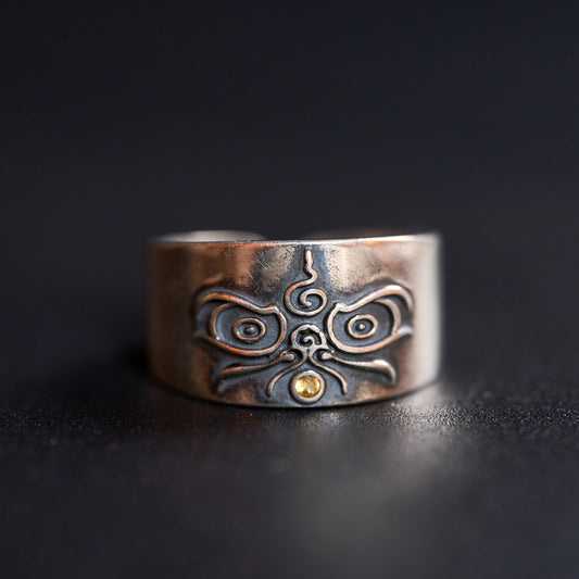 Buddha Eye Tibetan Silver Ring