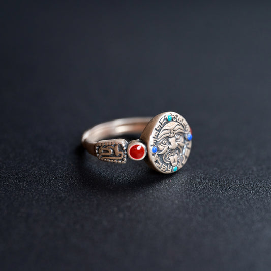 Tibetan Silver Zaki Lhamo Ring