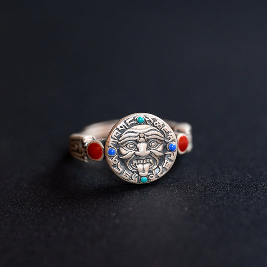 Tibetan Silver Zaki Lhamo Ring