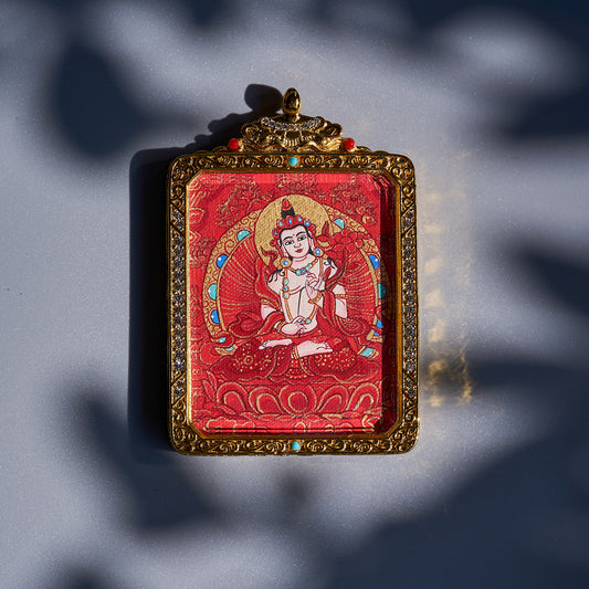སྒྲོལ་ལྗང་། མཐུ་ཆེན་ཐོབ་པ། • 绿度母 & 大势至菩萨 • Green Tara & Mahasthamaprapta
