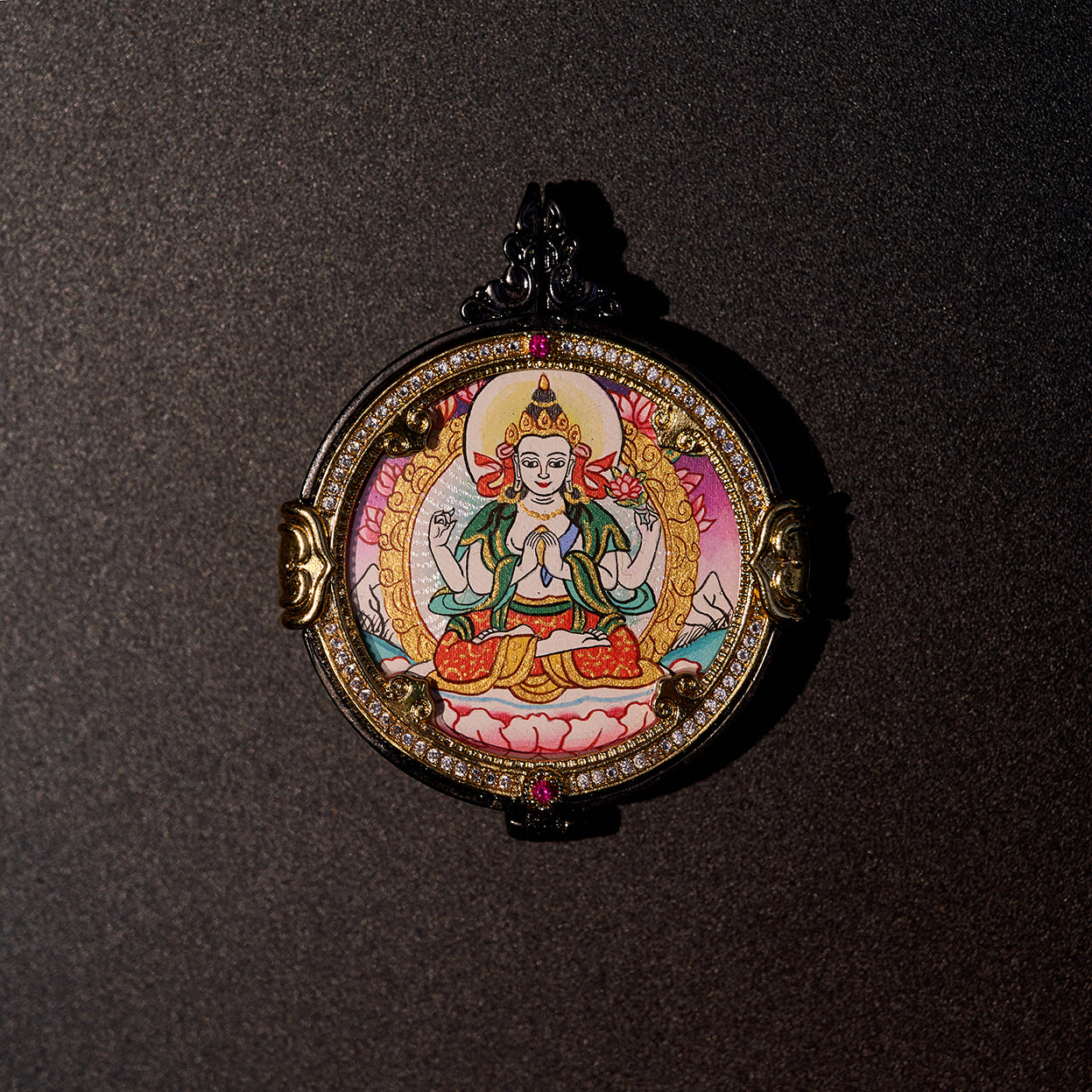 སྤྱན་རས་གཟིགས། ཛམ་བྷ་ལ། • 四臂观音 & 黄财神 • Avalokiteshvara & Yellow Jambhala
