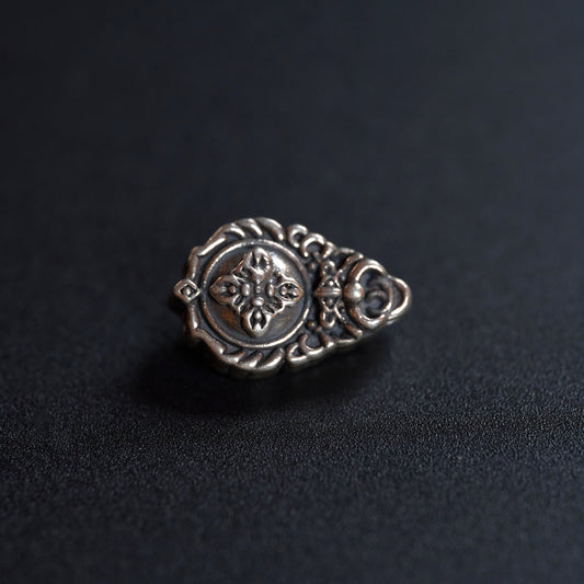 Tibetan Silver Dzi Bead Pendant