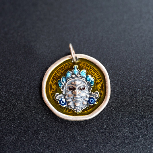 God of Wealth Carved Pendant