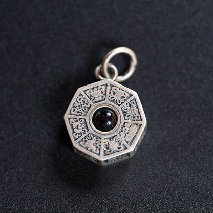 Tibetan silver Bagua pendant