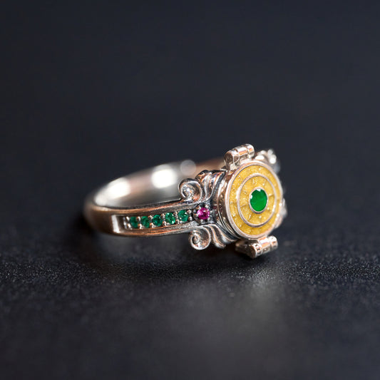 Tibetan Silver Inlaid Ring
