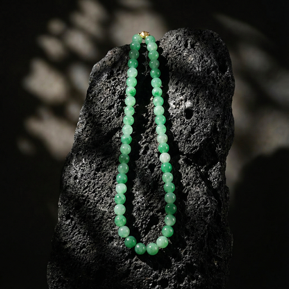 【Emerald - Endless Life】Emerald Shadow Round Bead Pendant