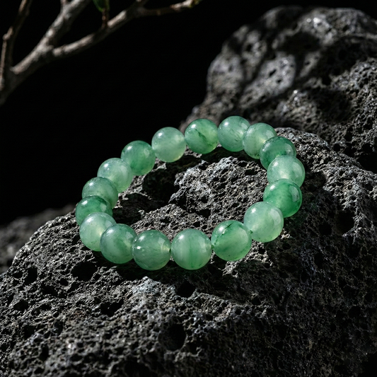 【Essence of Green Fields】Round Bead Heart-Nourishing Bracelet