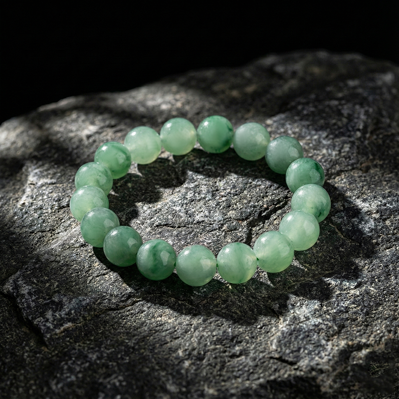 【Essence of Green Fields】Round Bead Heart-Nourishing Bracelet