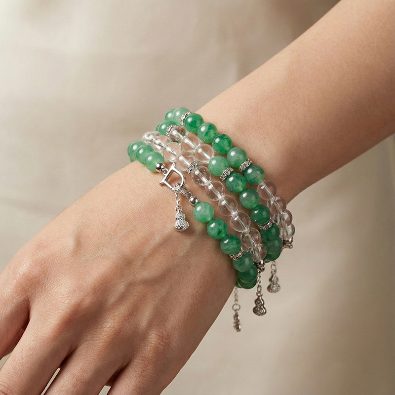 【Collection of Jade Beads】 Free and Interesting Bracelet