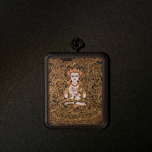 Mahasthamaprapta Bodhisattva | Grand and Solemn in Black and Gold · Bathed in Wisdom's Light